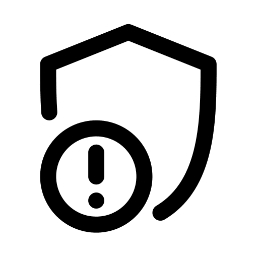 Burglar electronics monitoring exclamation mark icon