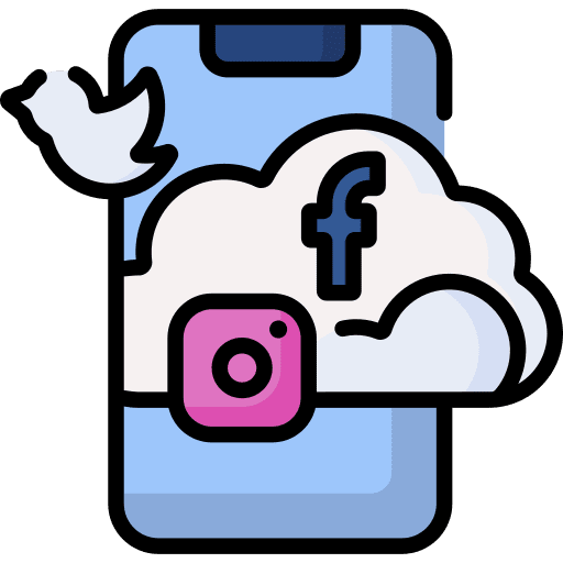 Social network facebook instagram twitter icon