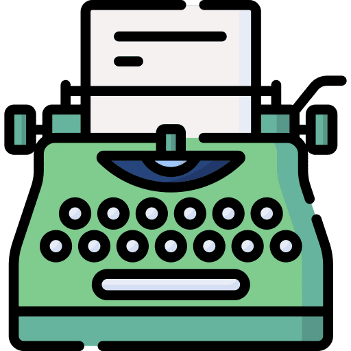 Typing education letter vintage icon