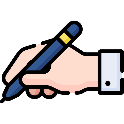 Writing pen hand writing icon