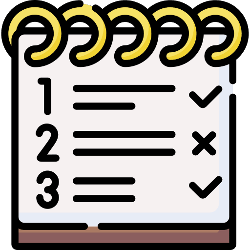Brief files and folders list file icon Brief files and folders list file icon