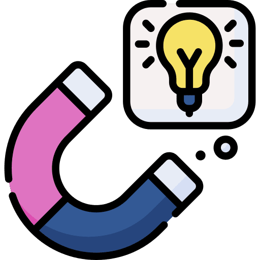 Idea idea creative magnet icon Idea idea creative magnet icon
