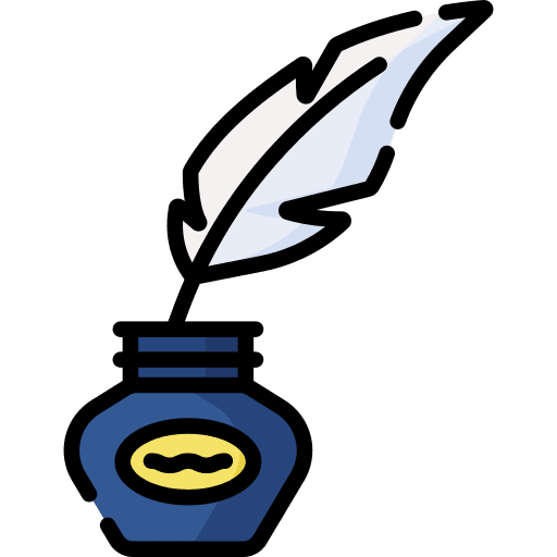 Ink write communication feather pen icon Ink write communication feather pen icon