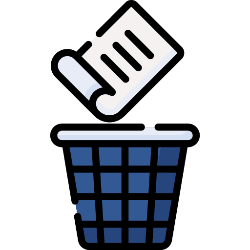 Trash bad bin paper icon Trash bad bin paper icon