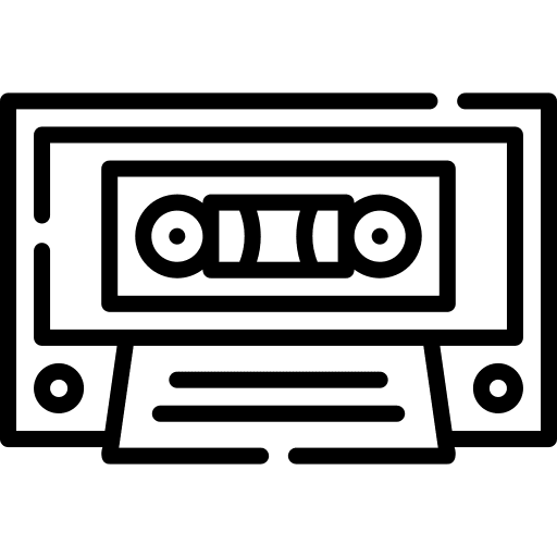 Casette radio cassette sound song icon