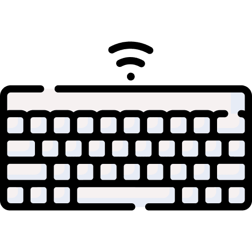 Keyboard wireless electronics hardware icon Keyboard wireless electronics hardware icon