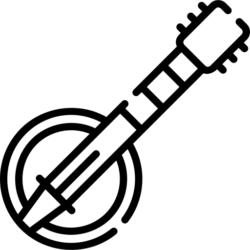 Banjo string instrument banjo music and multimedia icon Banjo string instrument banjo music and multimedia icon