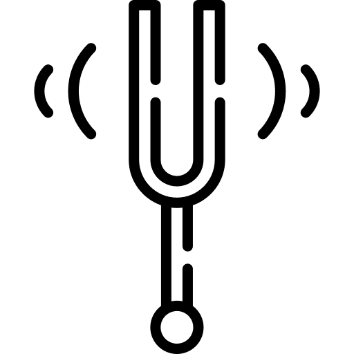 Tunning fork orchestra triangle music and multimedia icon