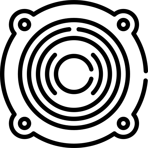 Woofer woofer music and multimedia loudspeaker icon Woofer woofer music and multimedia loudspeaker icon