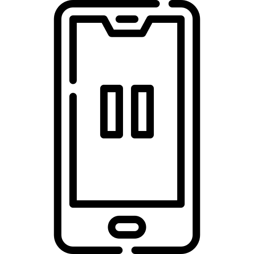 Pause web user interface smartphone icon Pause web user interface smartphone icon