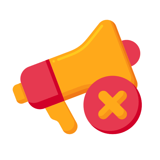 Remove ads bullhorn megaphone ads icon