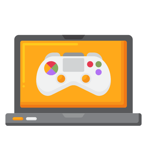 Gaming interface laptop videogame icon Gaming interface laptop videogame icon