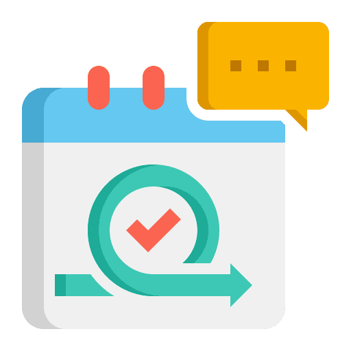 Review scrum calendar agile icon