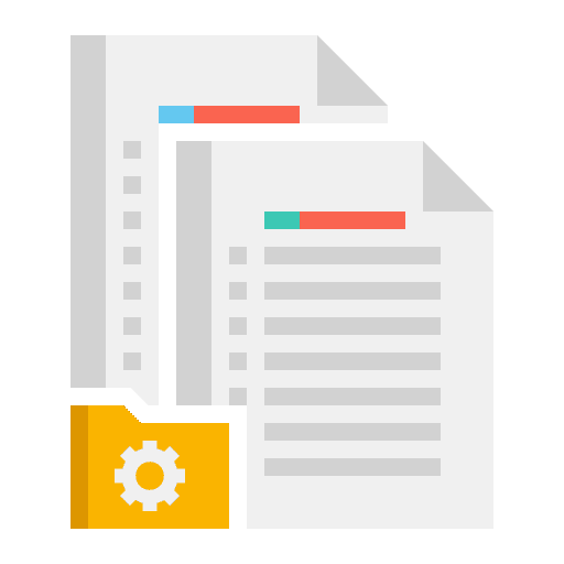 Documentation process team management document icon