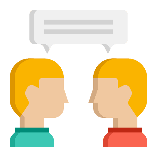 Face to face head user public relations icon