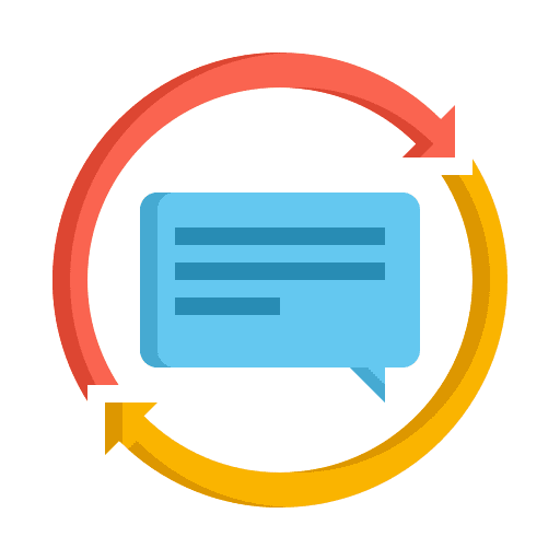 Feedback loop communications feedback icon