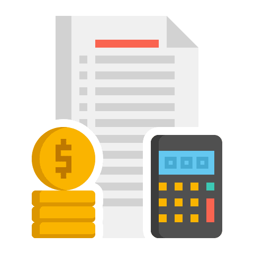 Budget accounting calculator expense icon