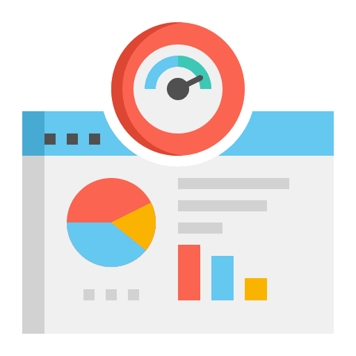 Dashboard data report business and finance icon