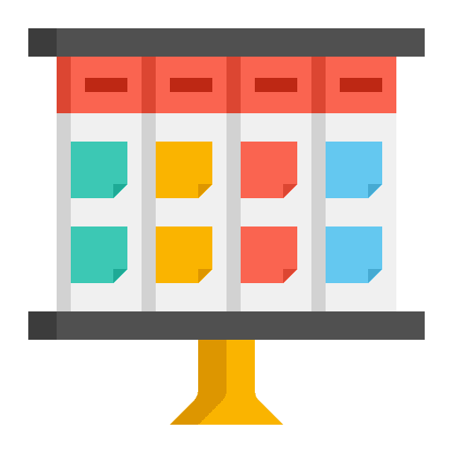 Scrum business and finance team organize icon