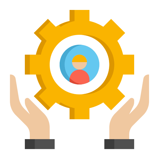 Supporting team partnership gear icon