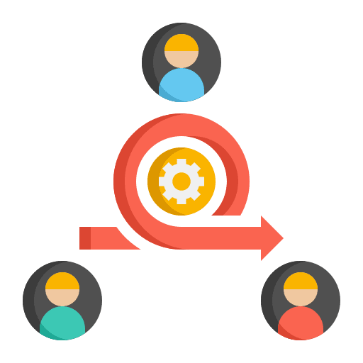 Team agile project business and finance icon