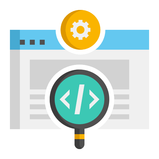 Code review ui web code icon