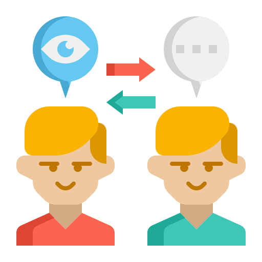 Iteration people man communications icon