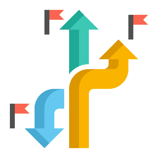Roadmap mission responsibility workflow icon