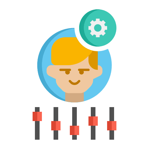 Tuning controls business and finance adjustment icon