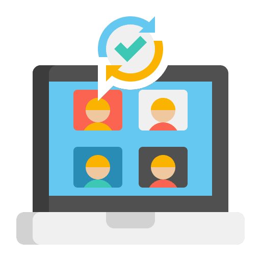 Virtual event computing virtual event laptop icon