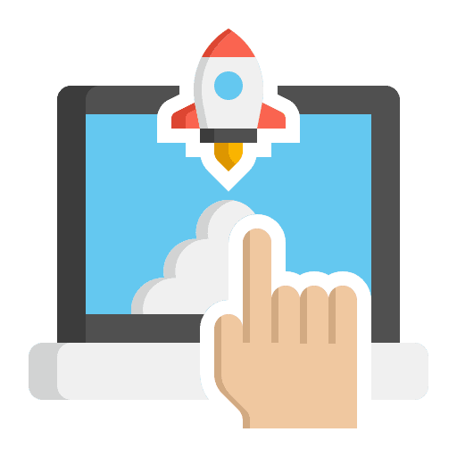 Launch marketing idea launch icon