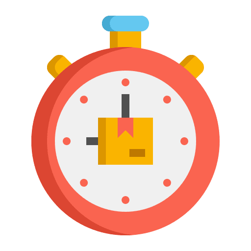 Market time and date delivery sale icon