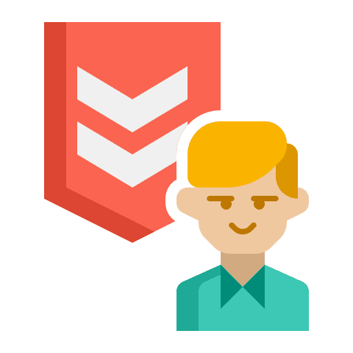 Rank management man rank icon