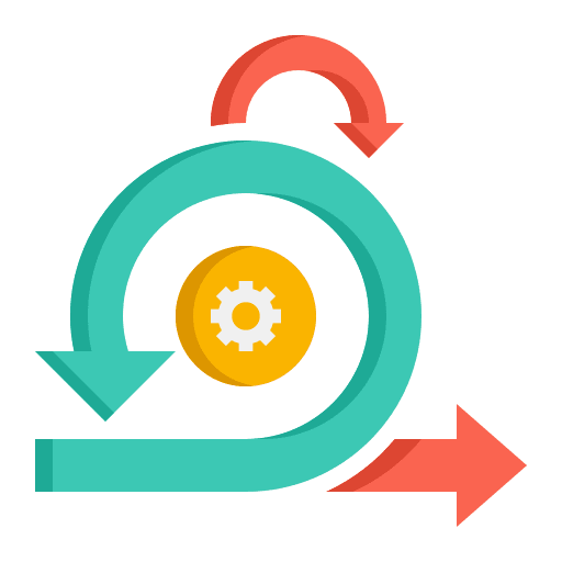 Scrum development iteration team icon