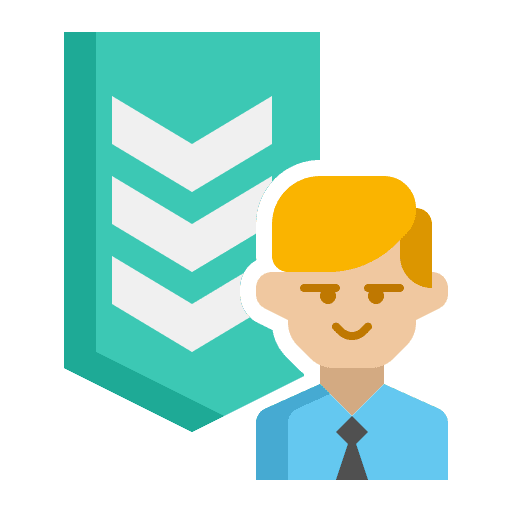 Senior team insignia professions and jobs icon