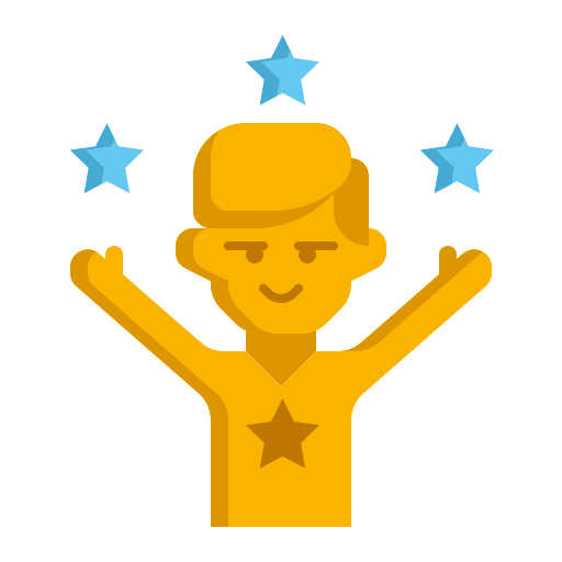 Successful stars progress goal icon