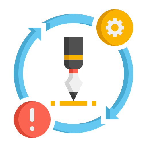 Work strategy work goal icon