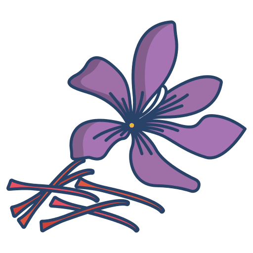 Saffron spices nature cooking icon
