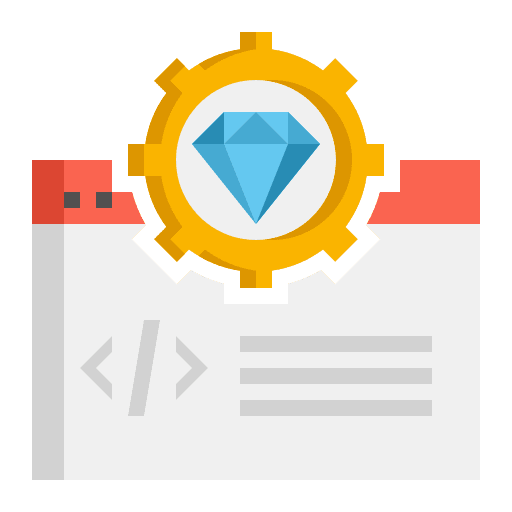 Software developer coding developer diamond icon