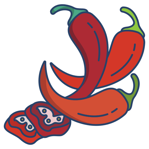Chilli healthy food vegetarian organic icon Chilli healthy food vegetarian organic icon
