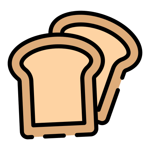 Toast toasts potato bread meal icon Toast toasts potato bread meal icon