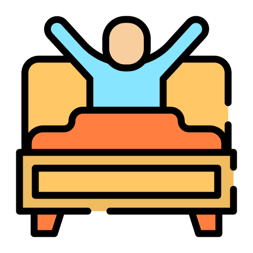 Wake up sleep bed wake up icon
