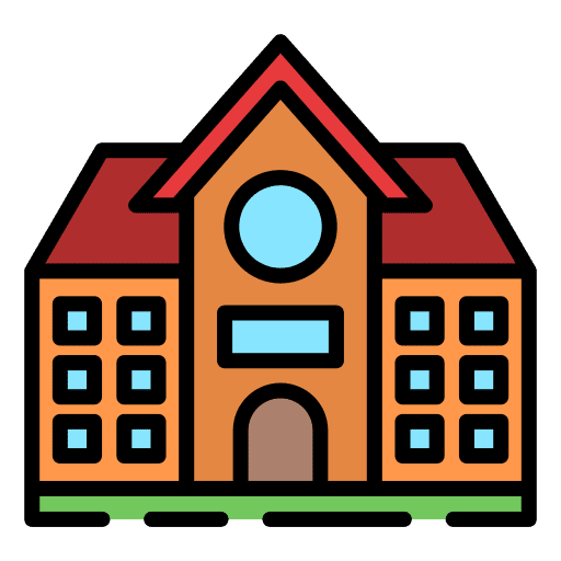 School buildings university monuments icon School buildings university monuments icon