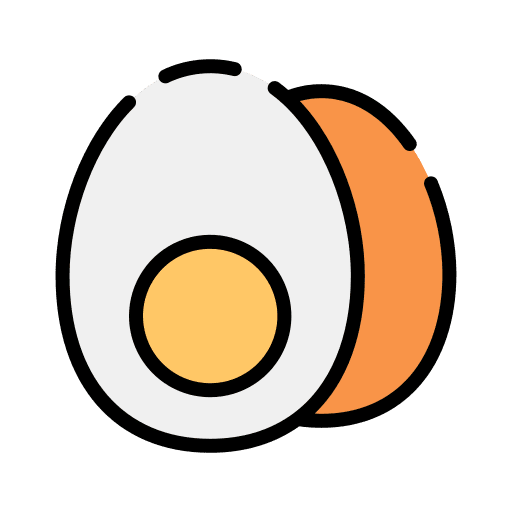 Boiled egg boiled egg protein food and restaurant icon Boiled egg boiled egg protein food and restaurant icon