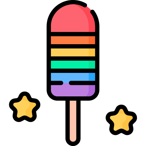 Ice cream ice cream stick rainbow food icon