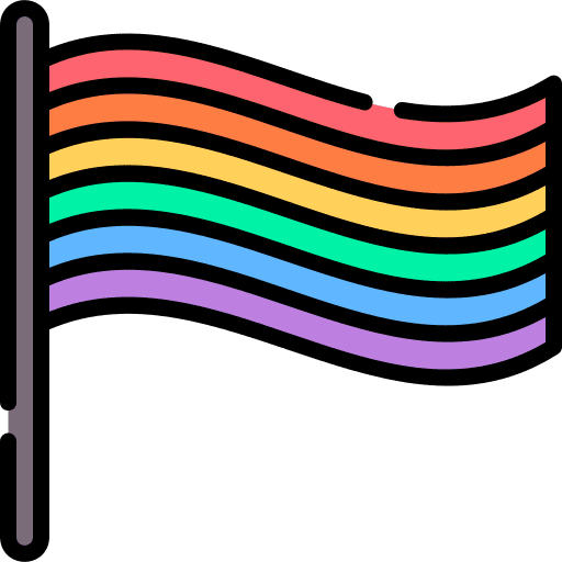 Rainbow flag love rainbow flag pride icon