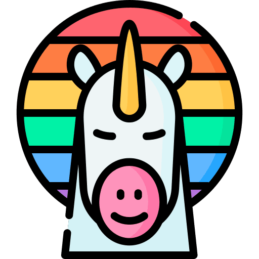 Unicorn fairytale unicorn horn icon