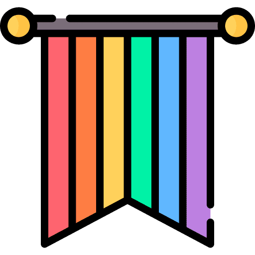 Banner celebration rainbow gay icon Banner celebration rainbow gay icon