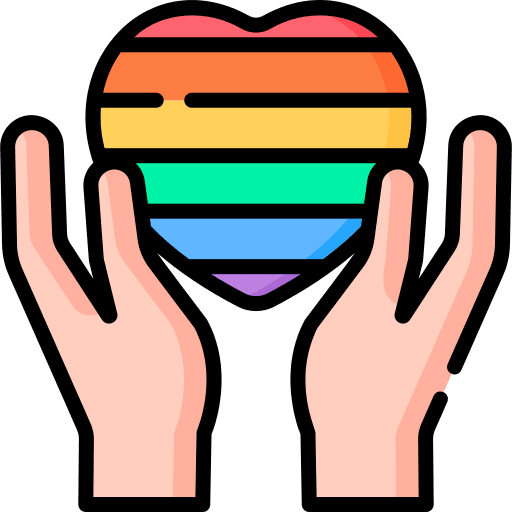 Heart love and romance pride hand icon Heart love and romance pride hand icon