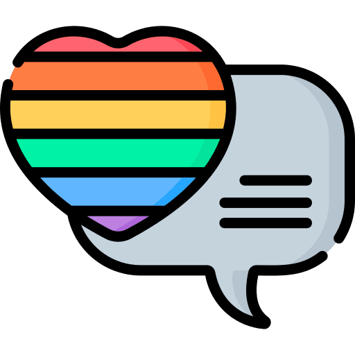 Pride conversation culture rainbow icon Pride conversation culture rainbow icon